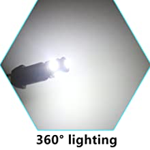194 Bóng đèn LED ô tô 6500K Wedge T10 SMD 5050 Chip 6