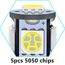 194 Bóng đèn LED ô tô 6500K Wedge T10 SMD 5050 Chip 5