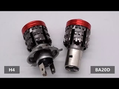 Đèn đèn pha xe máy siêu sáng bán buôn H4 BA20D dẫn ánh sáng thấp / cao mắt thiên thần ánh sáng mắt ma quỷ cho