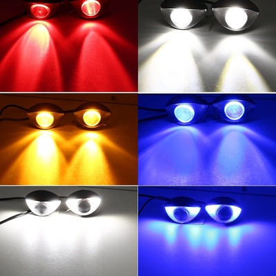 Tùy chỉnh 300LM 6000K Đèn pha LED xe máy Đèn mắt Hawk 10SMD
