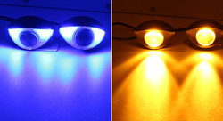 Tùy chỉnh 300LM 6000K Đèn pha LED xe máy Đèn mắt Hawk 10SMD