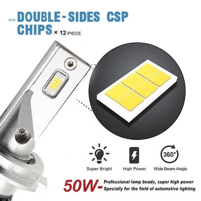 đèn pha ô tô đèn pha sương mù H7 3570 50W bóng đèn pha ô tô bóng đèn chạy ban ngày kiểu mới bóng đèn np300