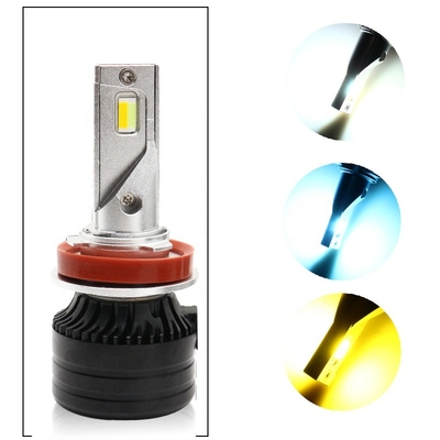 Đèn pha ô tô LED H11 Đèn pha LED ba màu Đèn pha ô tô Đèn pha sương mù 12-36V Một đèn sửa đổi