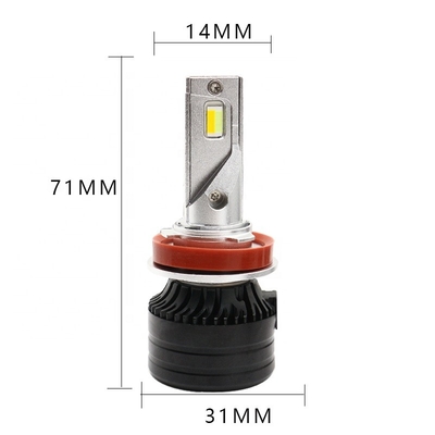 Đèn pha ô tô LED H11 Đèn pha LED ba màu Đèn pha ô tô Đèn pha sương mù 12-36V Một đèn sửa đổi