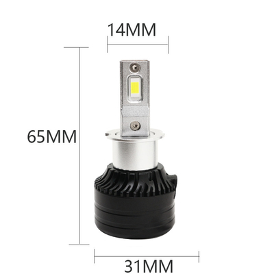 Đèn pha ô tô H3 6500K 12-36V LED Hệ thống sản phẩm bóng đèn Và đèn sương mù phía trước 3000LM 30W