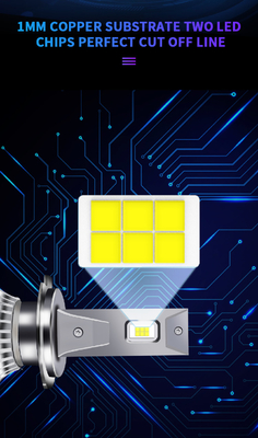 Bóng đèn LED 2 mặt H7 180W Phát quang 360 độ Đèn pha ô tô siêu sáng H4 H11 HB3 9005 S2 Bóng đèn pha LED tự động