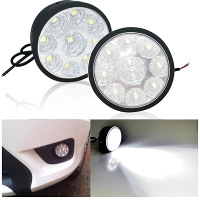 Đèn sương mù xe ô tô 12V 5050 Bóng đèn Led tròn Đèn chạy ban ngày