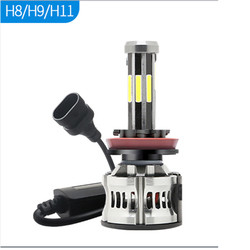 8 mặt H1 H3 H4 H7 9005 9006 Đèn pha LED ô tô 6000K 360 Canbus