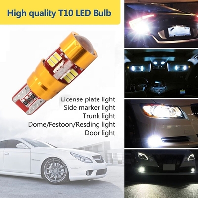 12V Canbus T10 3014 27SMD Bóng đèn xe hơi LED cho xe tải Đèn chiếu sáng bãi đậu xe mái vòm đọc