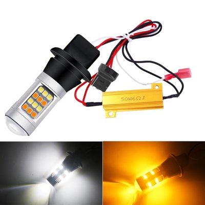 2835 42SMD Đèn phanh LED hai màu 42SMD Tín hiệu rẽ 7440 T20 CANBUS để ngăn chặn Stroboscopic