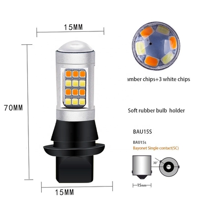 2835 42SMD Đèn phanh LED hai màu 42SMD Tín hiệu rẽ 7440 T20 CANBUS để ngăn chặn Stroboscopic