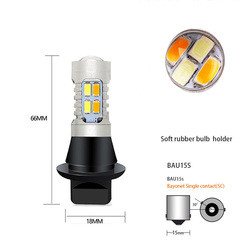 5630 Bóng đèn tín hiệu rẽ 20SMD Led Màu đôi 7440 T20 BA15S 1156 BAU15S