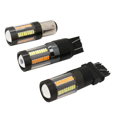 Đèn xi nhan LED Phanh đèn 1157 3157 7443 4014 66SMD Màu kép Trắng Vàng 12V Công tắc ngược
