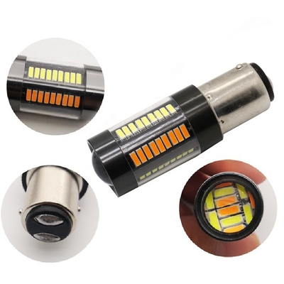 Đèn xi nhan LED Phanh đèn 1157 3157 7443 4014 66SMD Màu kép Trắng Vàng 12V Công tắc ngược