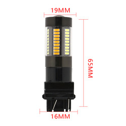 Đèn xi nhan LED Phanh đèn 1157 3157 7443 4014 66SMD Màu kép Trắng Vàng 12V Công tắc ngược
