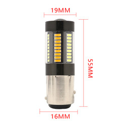 Đèn xi nhan LED Phanh đèn 1157 3157 7443 4014 66SMD Màu kép Trắng Vàng 12V Công tắc ngược