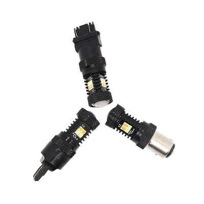 Hai màu Trắng Vàng 12 V Switchback LED Đèn báo rẽ phanh 1157 3157 7443 3030 16SMD
