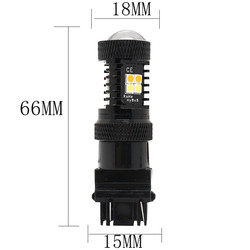 Hai màu Trắng Vàng 12 V Switchback LED Đèn báo rẽ phanh 1157 3157 7443 3030 16SMD
