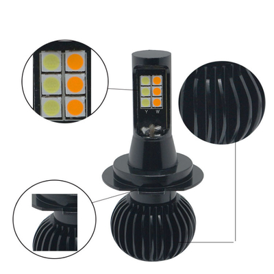 H1 H3 H4 H7 H8 H11 9006 880 Bóng đèn LED Flash Hai màu Đèn sương mù Led đa năng