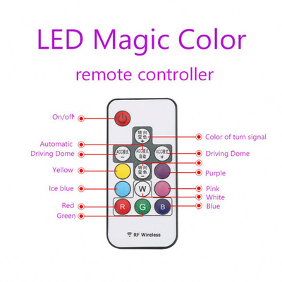 1000lm Đèn ô tô thí điểm đã sửa đổi RGB Đèn flash cảnh báo từ xa Đèn flash 2835 Chip LED