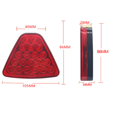Màu đỏ Thí điểm ô tô Đèn Led ô tô Tam giác Đèn điều chỉnh ô tô 1000lm
