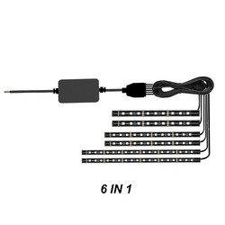 Bộ phụ kiện xe máy Rgb Led dưới gạch ngang Trang trí khí quyển Neon với APP Wireless