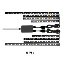 Bộ phụ kiện xe máy Rgb Led dưới gạch ngang Trang trí khí quyển Neon với APP Wireless
