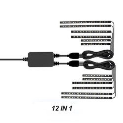 Bộ phụ kiện xe máy Rgb Led dưới gạch ngang Trang trí khí quyển Neon với APP Wireless