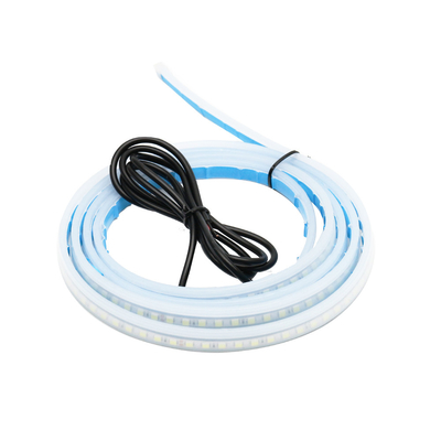 2 cái 12 V Linh hoạt Chống thấm nước Đèn pha Xe hơi LED Dải Đèn rẽ Tín hiệu Phanh Đèn hướng dẫn DRL