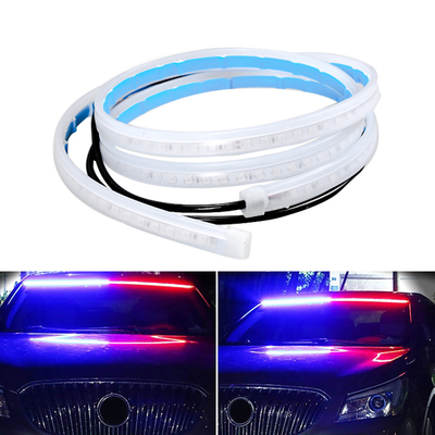 2 cái 12V Xe LED Thời gian ban ngày Chạy Ánh sáng Đèn pha Dải chống thấm nước Linh hoạt DRL