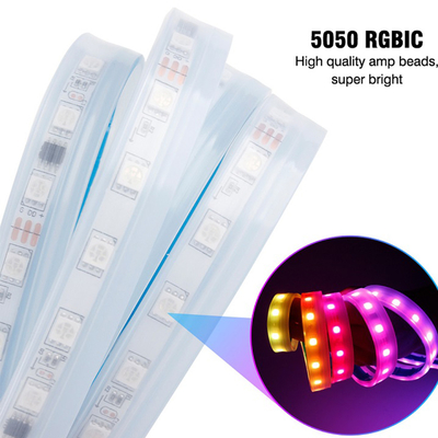 2 cái 30/45 / 60 cm RGBLED Ngày Giờ Chạy Ánh sáng Mỏng Tuần tự Dải tín hiệu Đèn LED Linh hoạt Linh hoạt