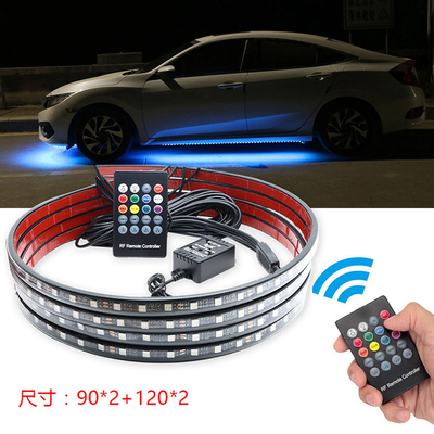 Điều khiển bằng giọng nói đầy màu sắc Môi trường xung quanh xe Đèn pha Led Dải trang trí RF Rgb 5050
