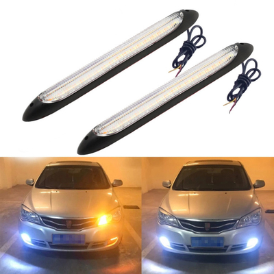 Cảnh báo khẩn cấp Drl Đèn pha ô tô Đèn pha Led Hai màu Tín hiệu rẽ Streamer