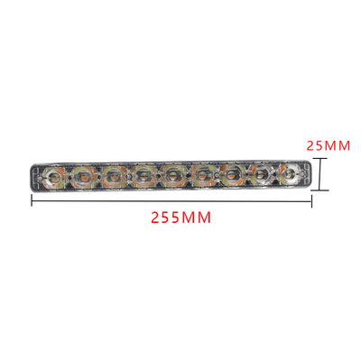 Đèn pha ô tô bằng nhôm Drl Đèn pha ô tô LED Dải ống hai màu với ống kính ABS