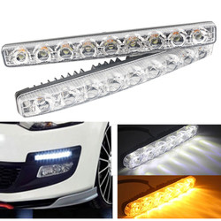 Đèn pha ô tô bằng nhôm Drl Đèn pha ô tô LED Dải ống hai màu với ống kính ABS
