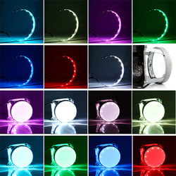 Đèn trang trí 360 độ RGB Đèn xe ô tô Đèn chiếu sáng xung quanh đèn xe ô tô Devil Eyes