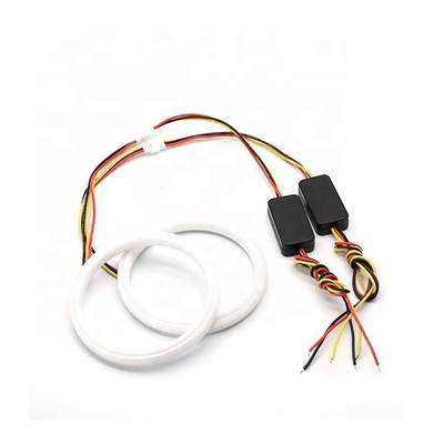 4014 Đèn LED ô tô Đèn chiếu sáng xung quanh 60mm DRL Đèn chạy bộ màu kép Đèn LED thiên thần