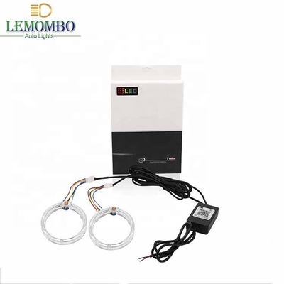 DRL RGB Halo Nhẫn bên trong xe Đèn Led xung quanh CCFL Mắt quỷ thiên thần 80mm 95mm 105mm 110mm