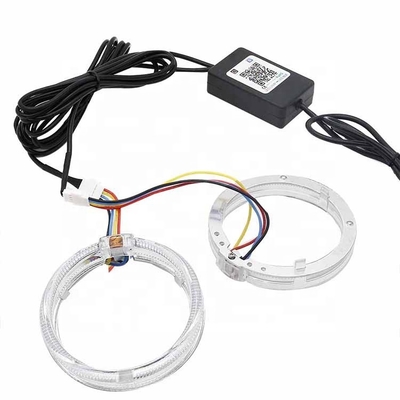 DRL RGB Halo Nhẫn bên trong xe Đèn Led xung quanh CCFL Mắt quỷ thiên thần 80mm 95mm 105mm 110mm