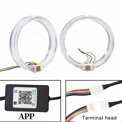 DRL RGB Halo Nhẫn bên trong xe Đèn Led xung quanh CCFL Mắt quỷ thiên thần 80mm 95mm 105mm 110mm