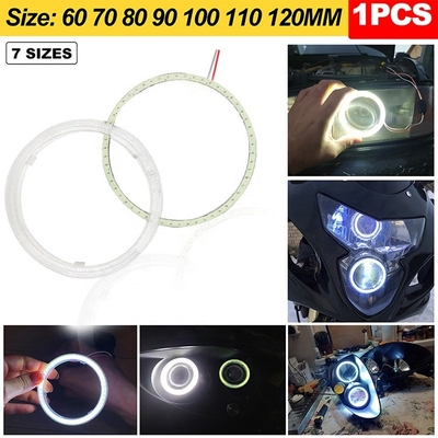 Xe máy DRL LED Xe hơi Đèn xung quanh Đèn sương mù COB 60mm 70mm 80mm 90mm 100mm 110mm