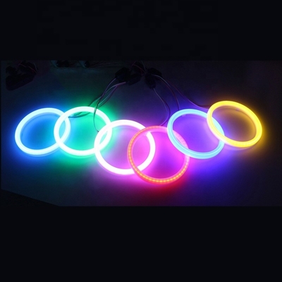 Cotton Light Cob Led Angel Eyes Đèn pha ô tô Khẩu độ 70MM Đèn sương mù ĐỎ BLUE 12-18V 60MM 80MM
