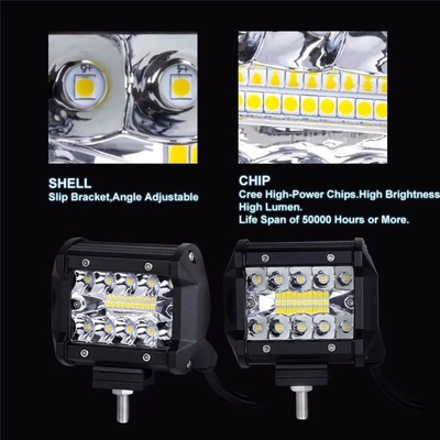 Đèn lái xe LED hợp kim nhôm 10-30V Đèn đèn LED cho xe