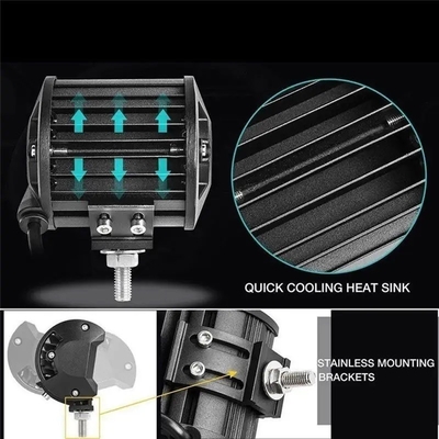Đèn lái xe LED hợp kim nhôm 10-30V Đèn đèn LED cho xe