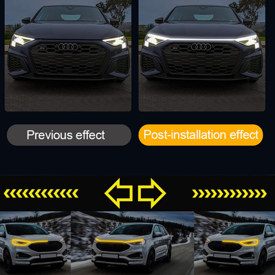 12V DIY Car Hood Flexible Led Strip Light Trắng ban ngày Đèn chạy trang trí Đèn hậu Long Auto Atmosphere Lamp