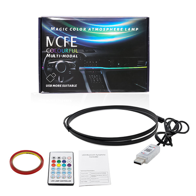DC5V-12V RGB LED Thiết kế nội thất xe ô tô Không khí Ánh sáng Acrylic APP Kiểm soát Phong cách ẩn