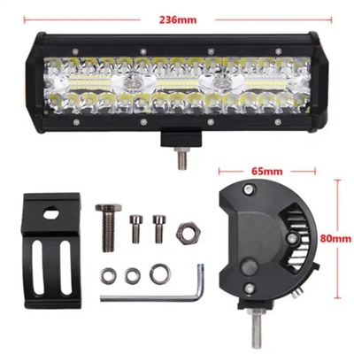 9 inch 180W Đèn LED hai hàng Đèn trắng / Amber cho xe ngoại tuyến