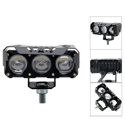 Ba quả cầu mắt Đèn đèn pha xe máy đèn pha đầu LED gần màu vàng màu trắng phụ trợ