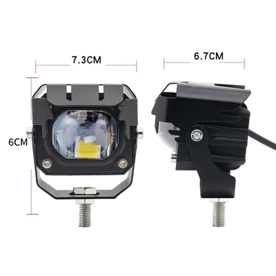 12-80V Amber 3570 LED Đèn làm việc LED màu kép cho xe máy 30-60W Đèn lái xe ngoài đường