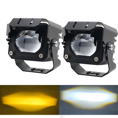 12-80V Amber 3570 LED Đèn làm việc LED màu kép cho xe máy 30-60W Đèn lái xe ngoài đường